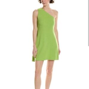 Michael Stars Lucy One-Shoulder Mini Dress In Lettuce